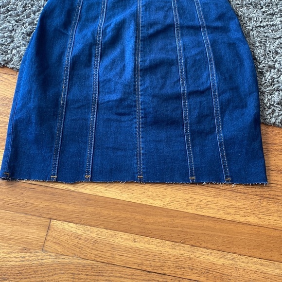 Princess Polly NWOT HOUSER MINI STRAPLESS DRESS DARK DENIM Size 6 - Picture 12 of 15